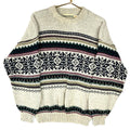 Vintage Grandpa Knit Sweater Size Medium Beige Made In Usa Snowflake 90s Graphic Tee – Aesthetic Look · Trending Graphic Apparel