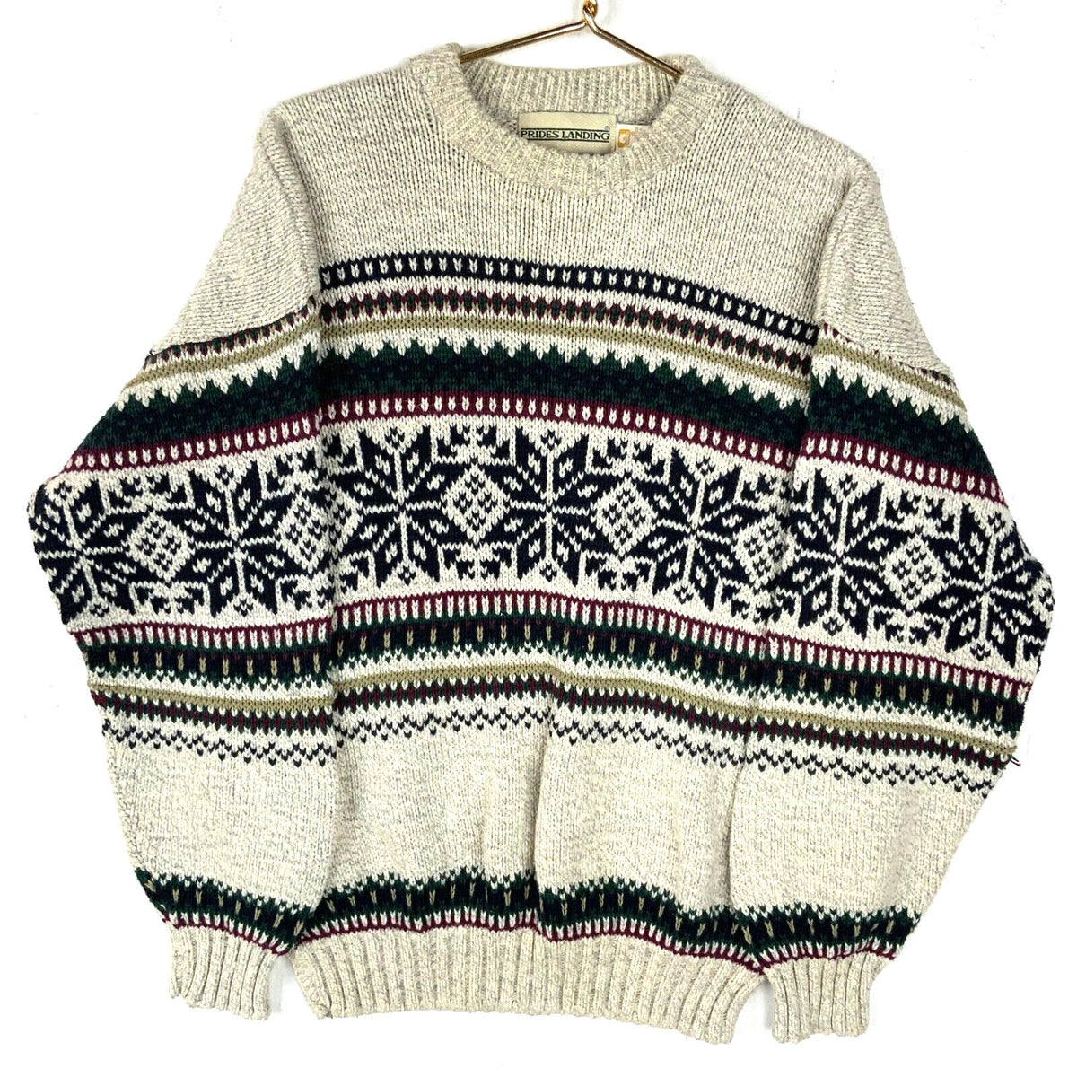 Vintage Grandpa Knit Sweater Size Medium Beige Made In Usa Snowflake 90s Graphic Tee – Aesthetic Look · Trending Graphic Apparel