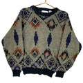 Vintage Grandma Knit Sweater Women39s Large Gray Geometric 90s Graphic Tee – Fan Favorite · Perfect For Daily Wear
