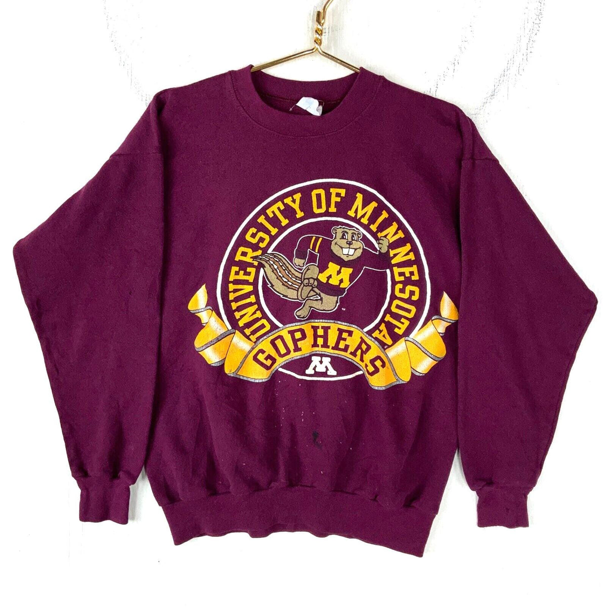 Vintage Minnesota Golden Gophers Sweatshirt Crewneck Large Red Made In Usa Ncaa Sweatshirt – Cozy Vibes · Top Pick For Any Outfit