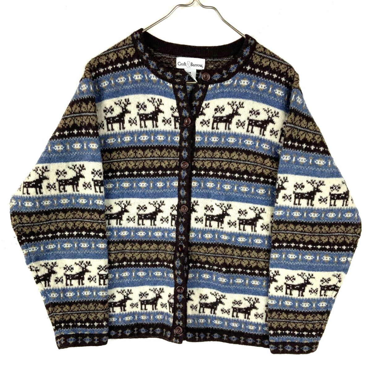 Vintage Grandma Knit Wool Sweater Women39s Large Reindeer Cardigan Graphic Tee – Cozy Vibes · Top Pick For Any Outfit