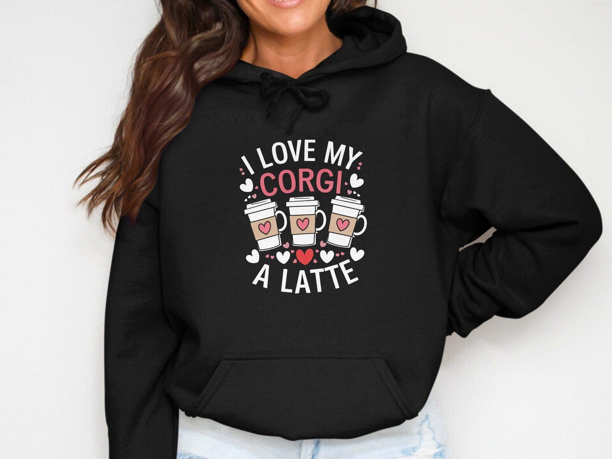 I Love My Corgi A Latte Hoodie Cute Dog Lover Hoodie Womens Dog Hoodie Comfy Dog Print Hoodie Cozy Coffee Dog Hoodie Gift Hoodie – Cozy Vibes · Perfect For Daily Wear