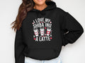 Cozy Women39s Hoodie with Cute Shiba Inu and Latte Design Perfect Gift for Dog Lovers Casual Wear Comfortable and Stylish Hoodie – Everyday Comfort · Must-Have Style