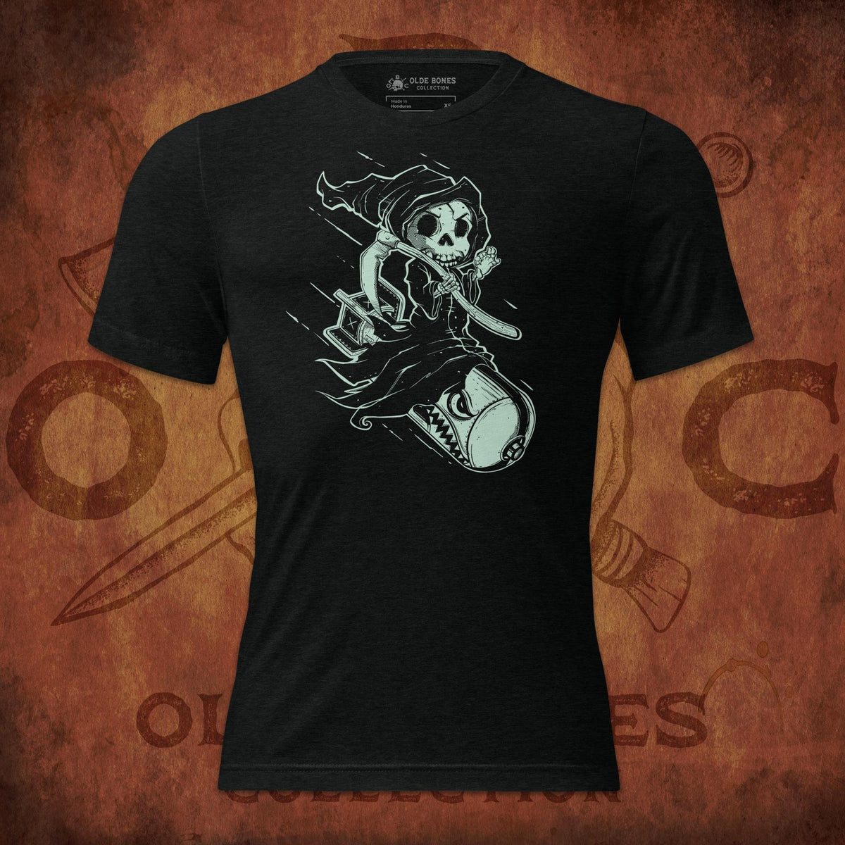 Grim Reaper Bomber Art Grim Reaper TShirt Halloween Grim Reaper Halloween Shirt Vintage Bomber Tshirt Graphic Tee – Premium Graphic · Top Pick For Any Outfit