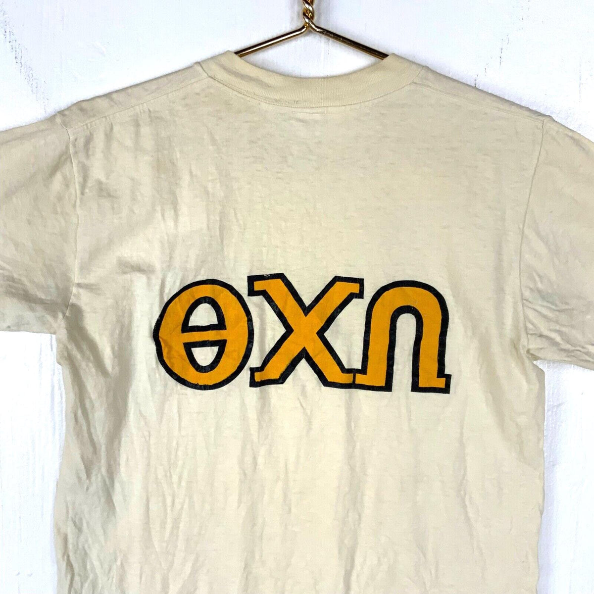 Vintage 1970s Fraternity TShirt Medium Made Usa Single Stitch Theta Chi Omega Graphic Tee – Bold Style · Perfect For Daily Wear