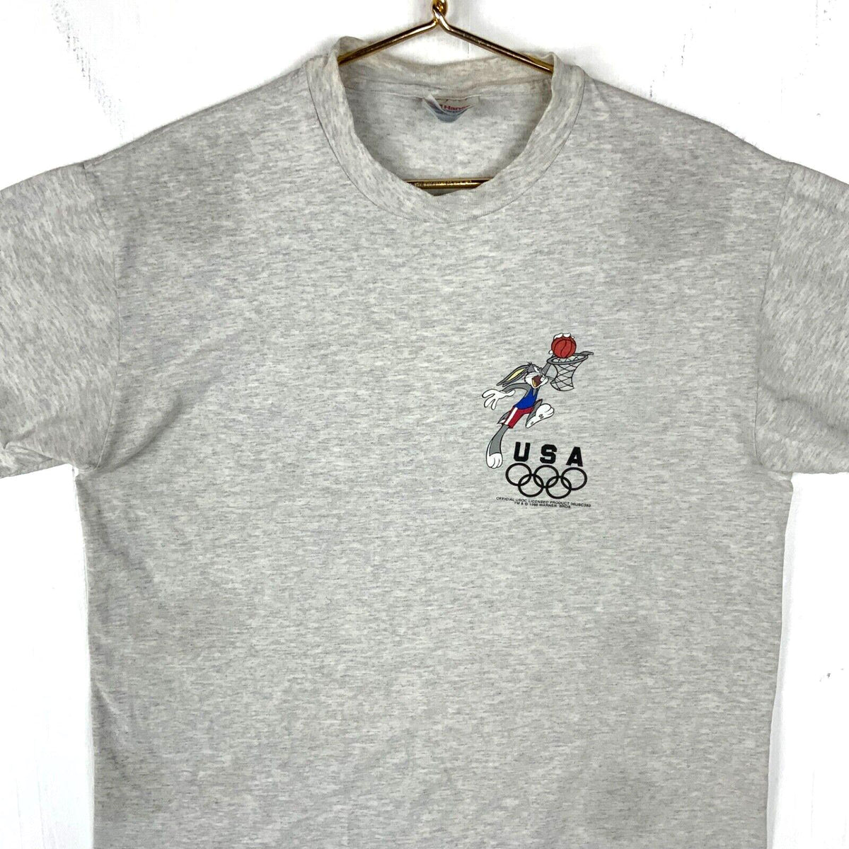 Vintage Team Usa Olympics Bugs Bunny Tshirt Large Gray 1995 Single Stitch 90s Graphic Tee – Aesthetic Look · High-Quality Print
