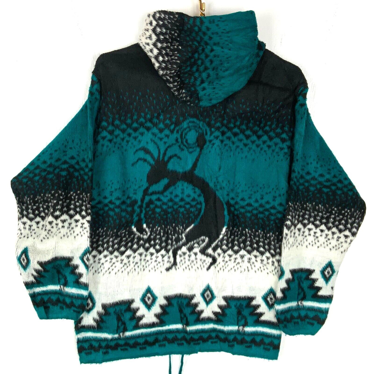 Vintage Hand Made Grandpa Knit Wool Hooded Sweater Medium Full Zip Graphic Tee – Soft Feel · Perfect For Daily Wear
