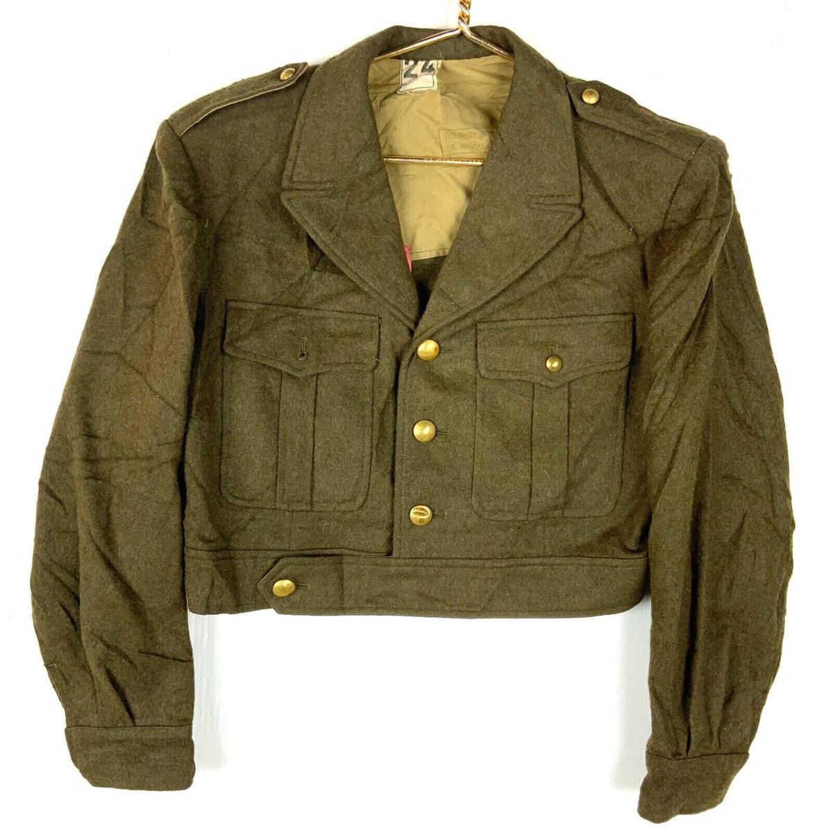 Vintage French Military Poplin Wool Waistcoat Jacket Size 24 Brown WW2 40s 50s Graphic Tee – Aesthetic Look · Trending Graphic Apparel