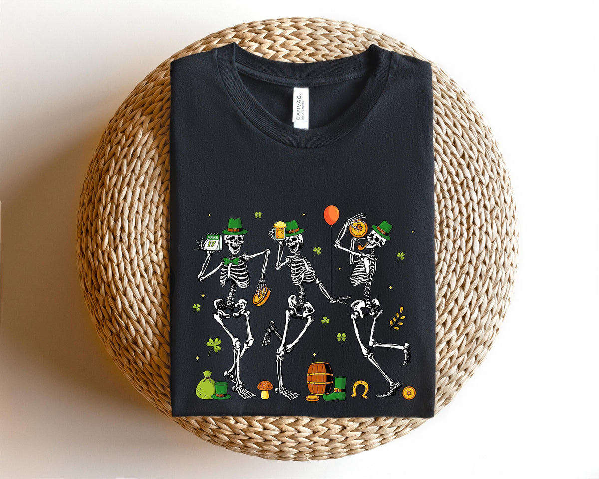 Dancing Skeleton St Patrick39s Day Sweatshirt Shamrock Sweatshirt Funny Skeleton Beer Sweatshirt Paddy39s Day Drinking Shirt Sweatshirt – Warm & Stylish · Top Pick For Any Outfit