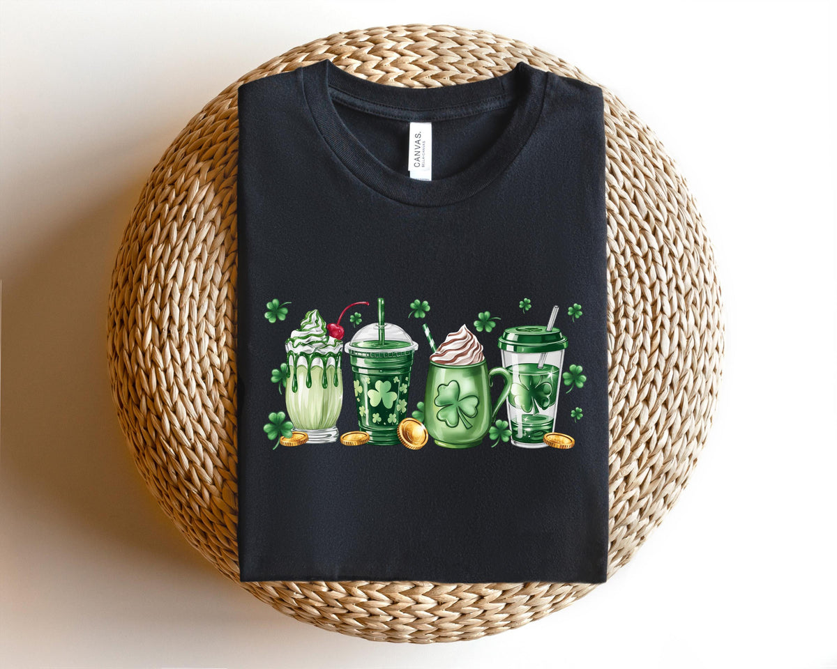 St Patricks Coffee Cups Sweatshirt Gnome Shamrock St Patricks Day Coffee Lover Gift Lucky A Latte SweatshirtLucky Coffee Lover Sweatshirt Sweatshirt – Cozy Vibes · Top Pick For Any Outfit