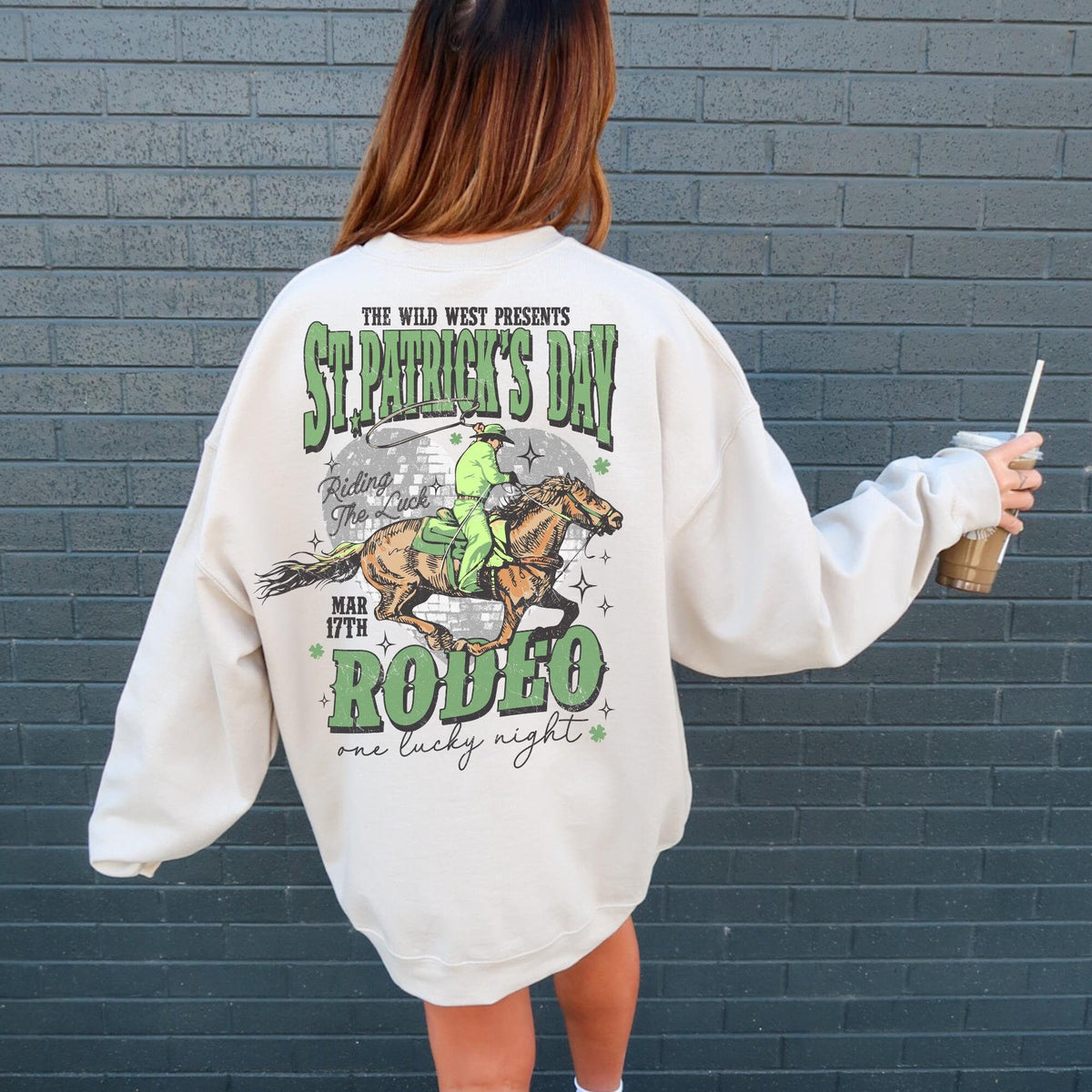 St Patricks Rodeo Western St Patricks Shirt Cowboy St Patricks Cute St Patrick39s Day St Patrick39s Day Gift IrishSweatshirt Sweatshirt – Cozy Vibes · High-Quality Print