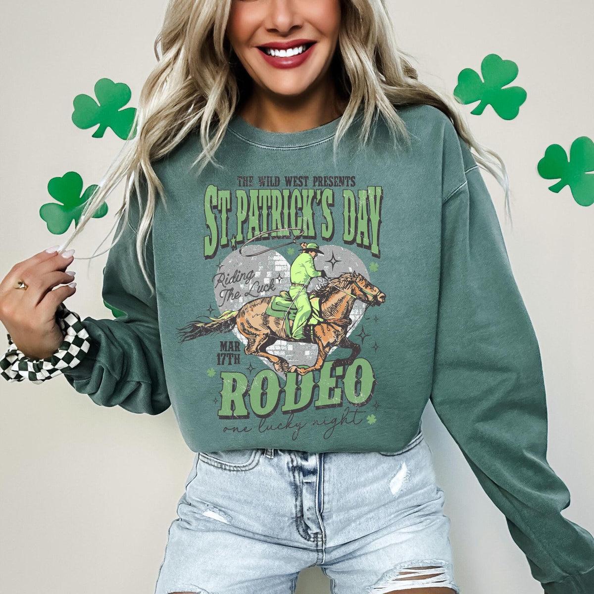 Western St Patricks Day Sweatshirt St Paddys Day Shirt St Patricks Day Shirt Irish Shirt Shamrock Sweatshirt Sweatshirt – Everyday Comfort · Trending Graphic Apparel