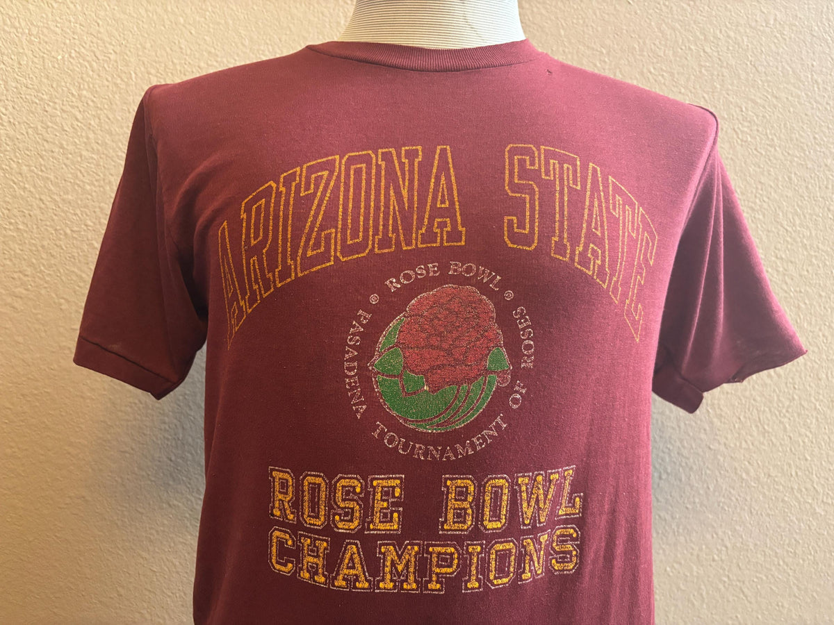 Vintage 80s Arizona State Sun Devils Rose Bowl Champions Football Tshirt L Graphic Tee – Cozy Vibes · Perfect For Daily Wear
