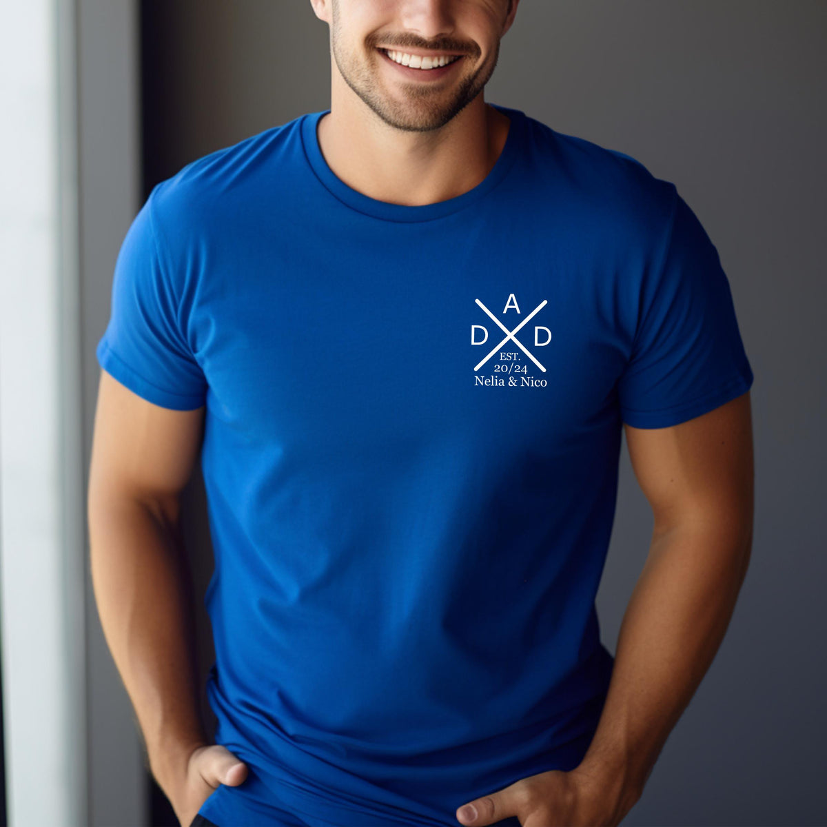 T Shirt fr VterDAD Design mit Namen Geburtstagen der KinderIndividuell personalisiertVatertagsgeschenkPerfektes Geschenk fr Vter Graphic Tee – Easygoing Wear · Must-Have Style