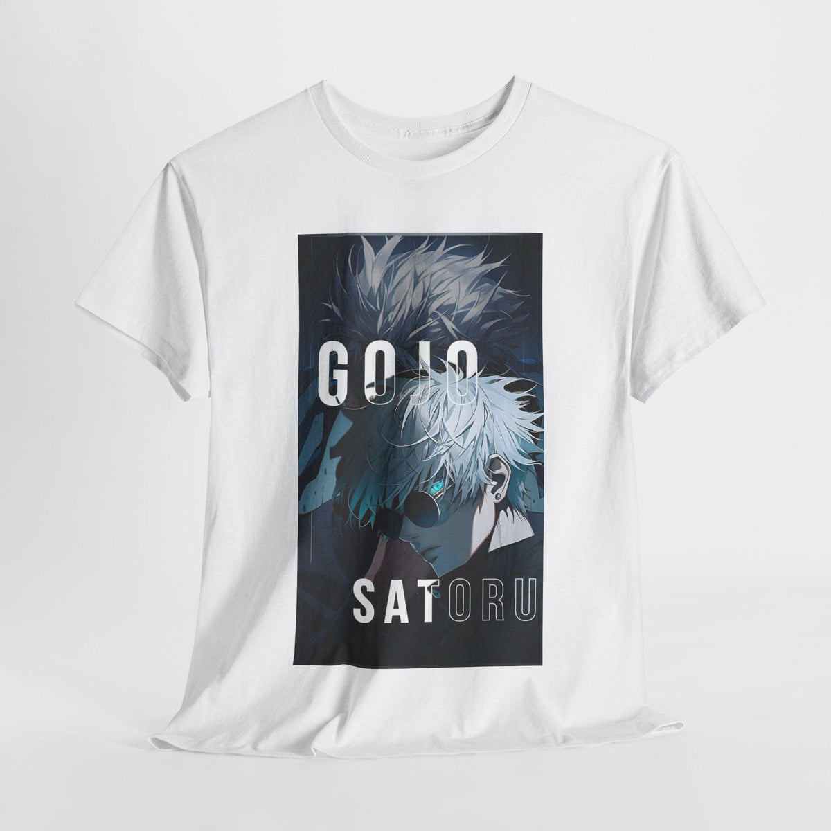 Gojo Satoru Unisex Heavy Cotton Tee Anime Shirt Jujutsu Kaisen Apparel Gifts for Fans Casual Wear StreetWear Satoru Gojo Graphic Tee – Warm & Stylish · Must-Have Style