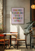 Romance Reader Book Lover Poster with Hearts Cute Bookish Print Romance Book Author or Librarian Who Loves Reading Romantasy Novels Graphic Tee – Aesthetic Look · Trending Graphic Apparel