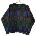 Vintage Grandpa Knit Wool Sweater Large Black Made In Italy Checkered Argyle 90s Graphic Tee – Cozy Vibes · High-Quality Print