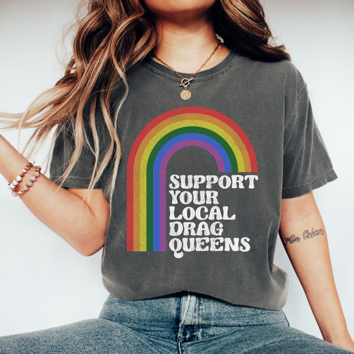 Support Your Local Drag Queens Drag Queens Shirt Drag Shows Shirt LGBTQ Pride Shirt Graphic Tee – Premium Graphic · Top Pick For Any Outfit