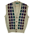 Vintage Grandpa Knit Wool Sweater Vest Medium Gray Made In England Argyle 90s Graphic Tee – Feel-Good Design · Trending Graphic Apparel