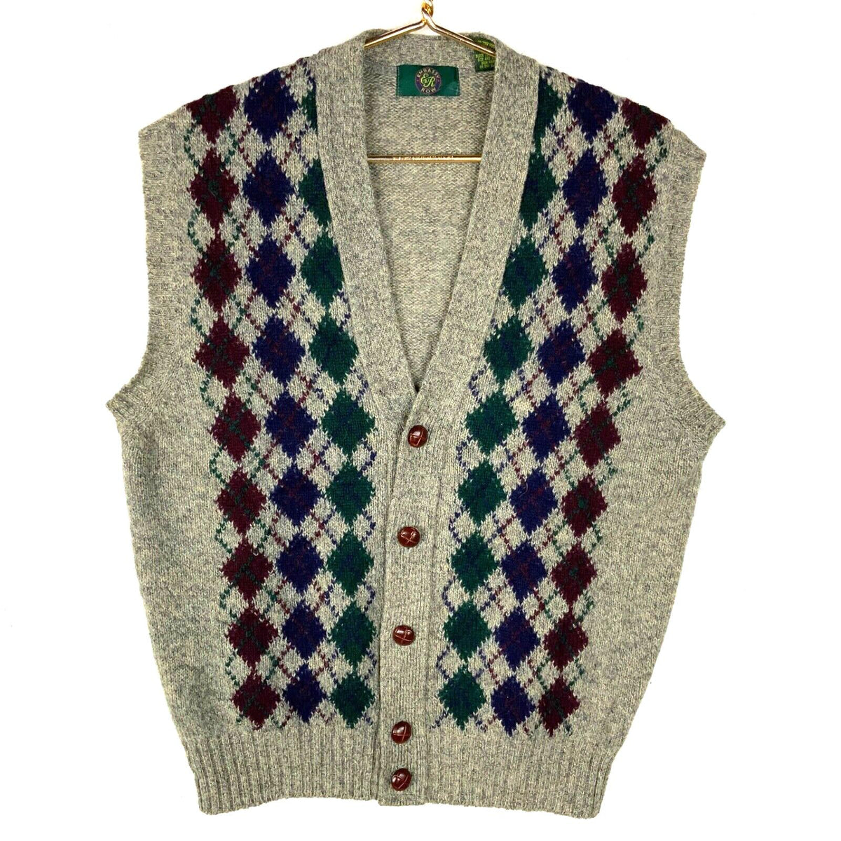 Vintage Grandpa Knit Wool Sweater Vest Medium Gray Made In England Argyle 90s Graphic Tee – Feel-Good Design · Trending Graphic Apparel