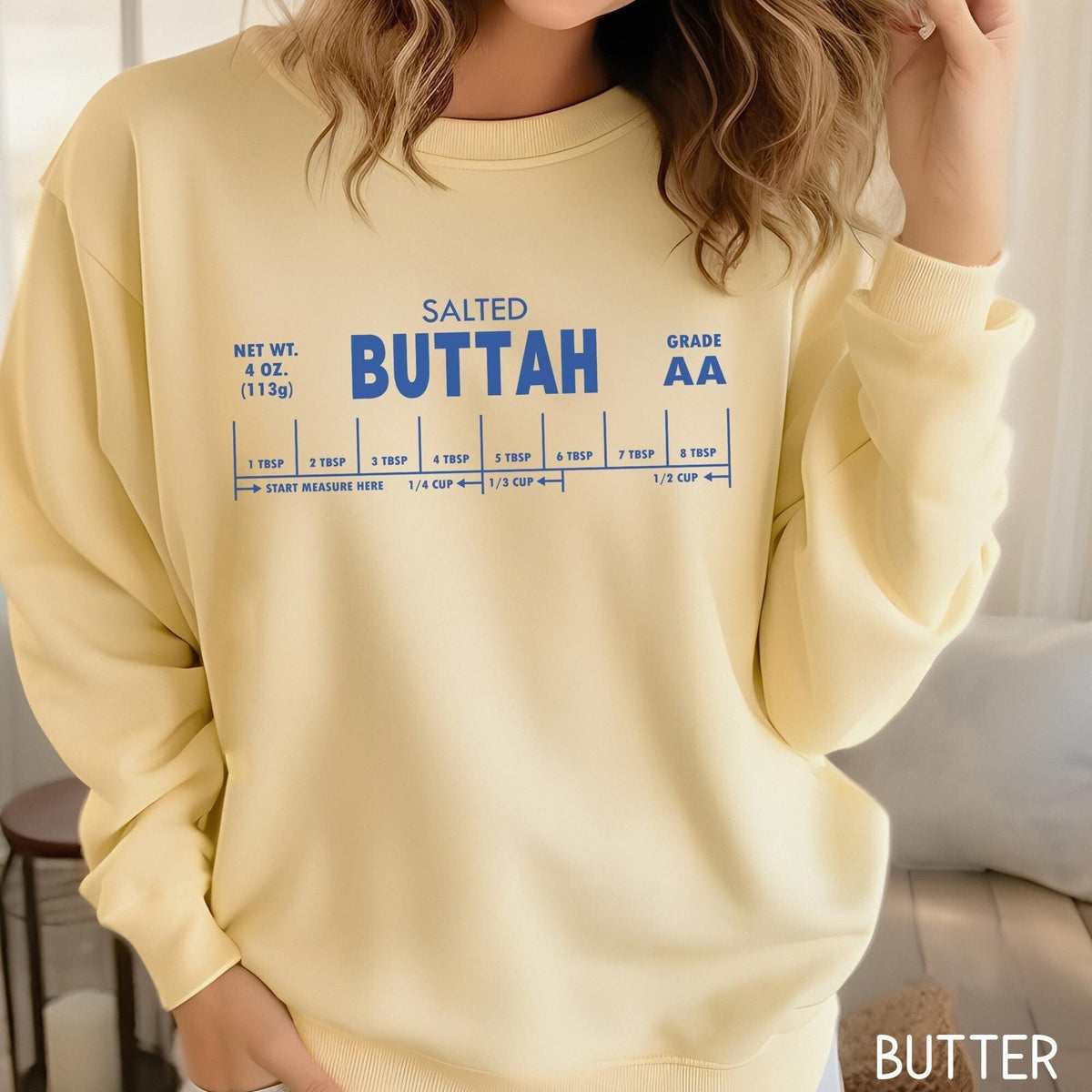 Salted Buttah Sweatshirt Funny Boston Accent Gift Baking Shirt Funny New England Shirt Butter Lover Gift Southern Accent Butter Sweater Sweatshirt – Premium Graphic · Top Pick For Any Outfit