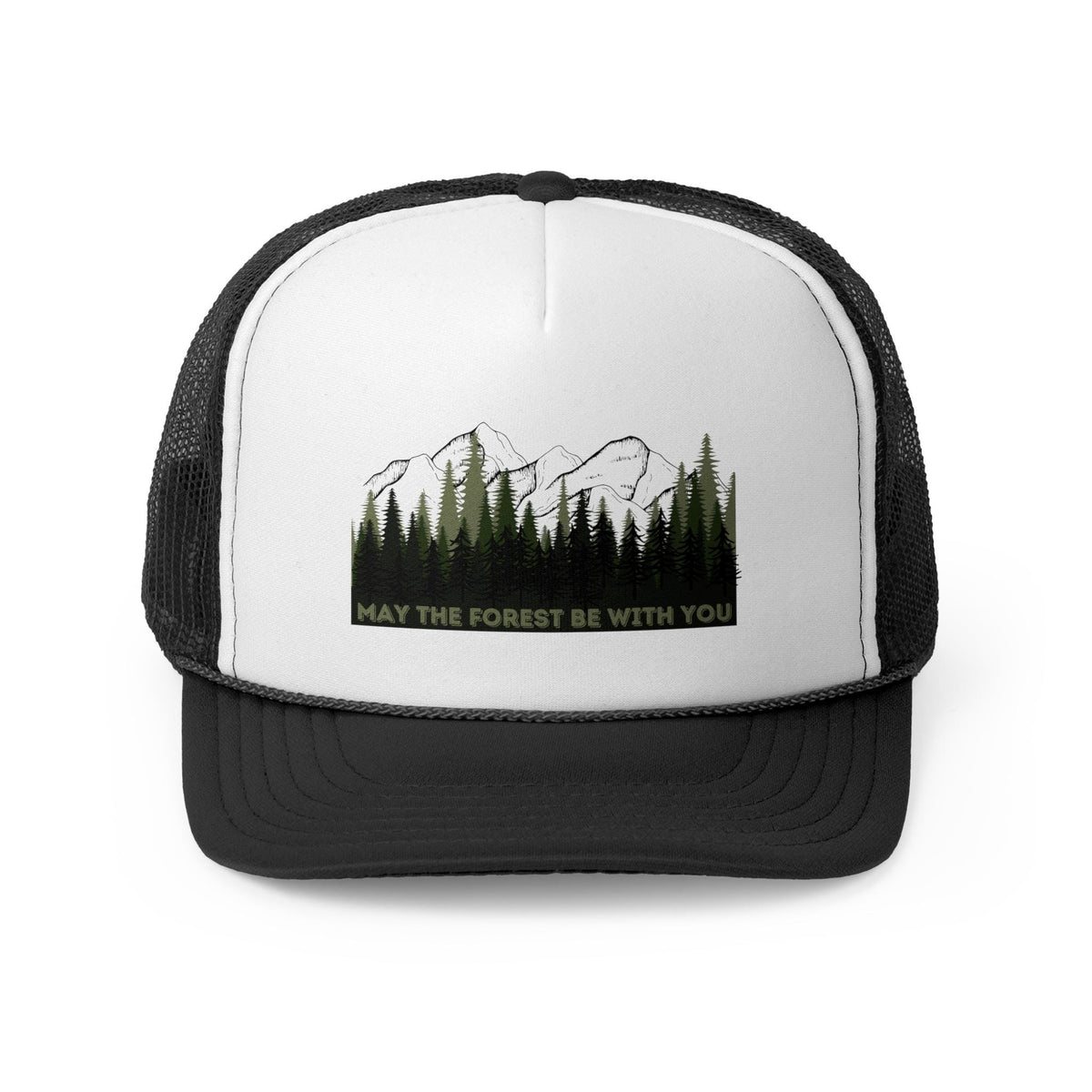 May the Forest be with You Trucker Cap Forest Scene Trucker Hat Nature Lover Cap Outdoor Adventure Hat Hiking Trucker Cap Graphic Tee – Premium Graphic · High-Quality Print