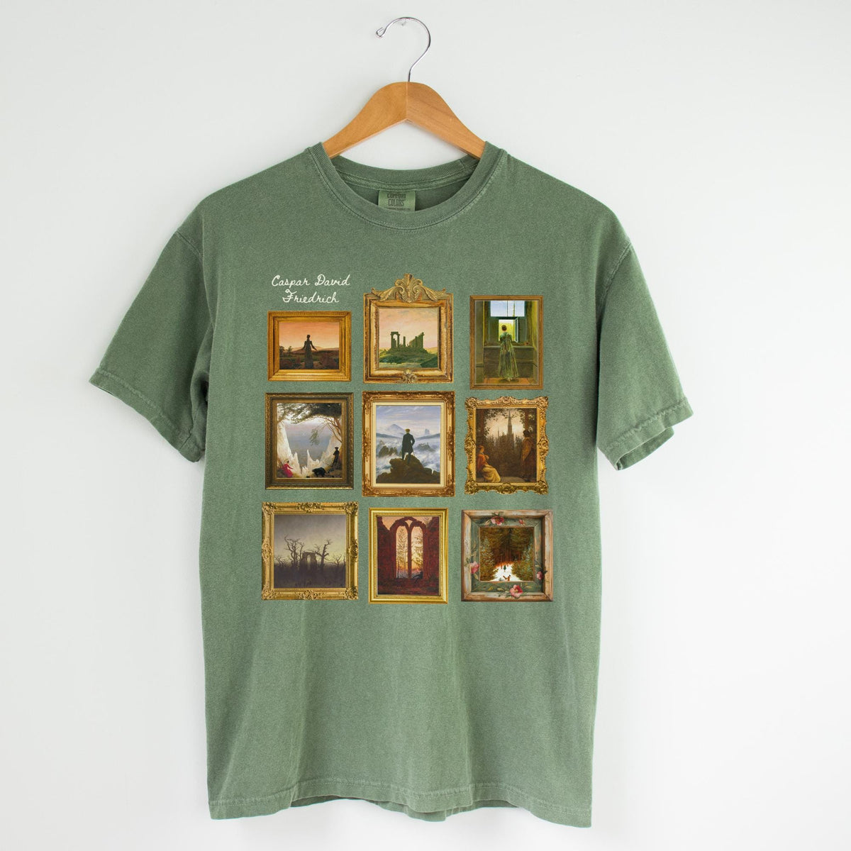 Caspar David Friedrich German Ary History Tee Shirt 19th Century European Art Famous Paintings Romantic Art Landscapes Humanities Major Graphic Tee – Everyday Comfort · Must-Have Style