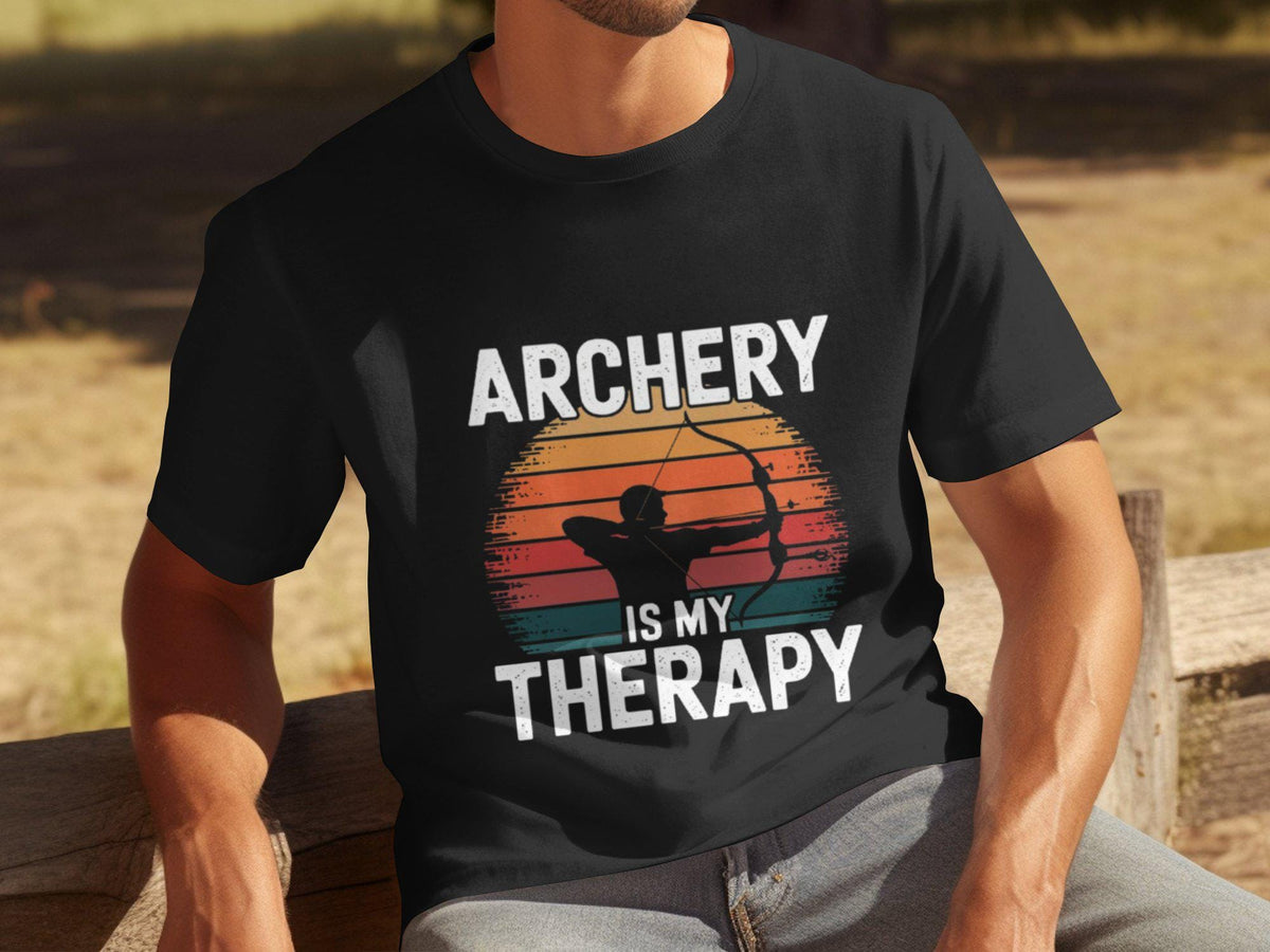 Archery Is My Therapy Shirt Funny Therapy T Shirt Mens Archery Shirt Archery Lover Gift Archery Enthusiast T Shirt Graphic Tee – Aesthetic Look · Great Gift For Fans