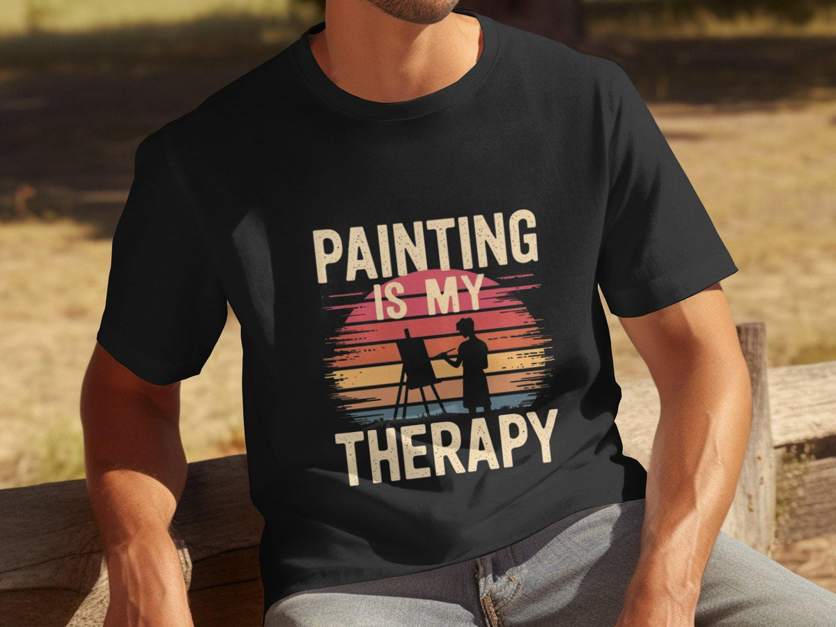 Funny Painting Therapy TShirt for Men Art Lover Graphic Tee Retro Artistic Shirt Therapeutic Art TShirt Humorous Men39s Apparel Graphic Tee – Feel-Good Design · Must-Have Style