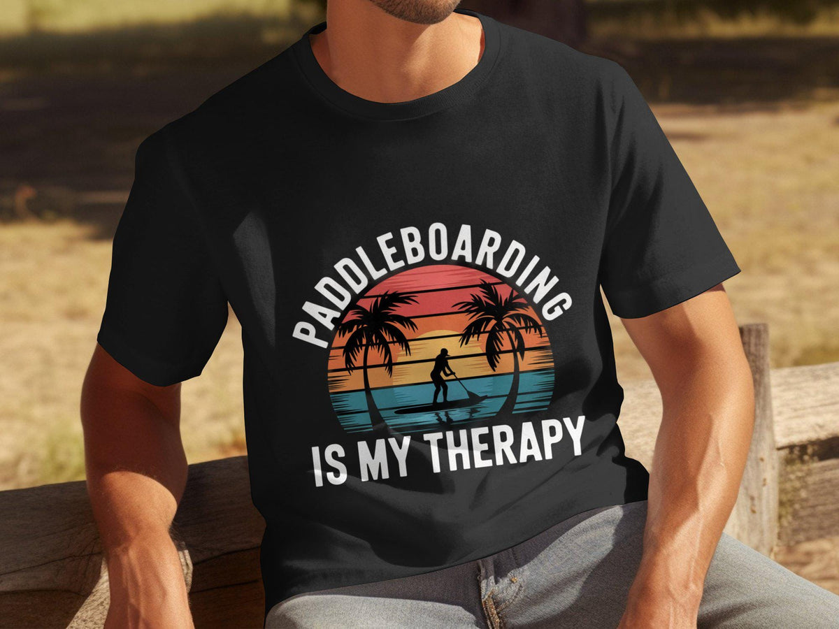 Paddleboarding Is My Therapy TShirt Mens Funny Therapy Shirt Paddleboard TShirt Paddle Boarding Gift Beach Lover Tee Graphic Tee – Fan Favorite · Perfect For Daily Wear