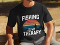 Fishing Is My Therapy TShirt Funny Fishing Graphic Tee Mens Therapy Shirt Fisherman Gift Relaxation Fishing TShirt Graphic Tee – Cozy Vibes · Top Pick For Any Outfit