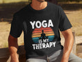 Funny Yoga Therapy TShirt Yoga Is My Therapy Shirt Mens Yoga Workout Tee Meditation Therapy Humor Gift For Yoga Lovers Graphic Tee – Soft Feel · Top Pick For Any Outfit