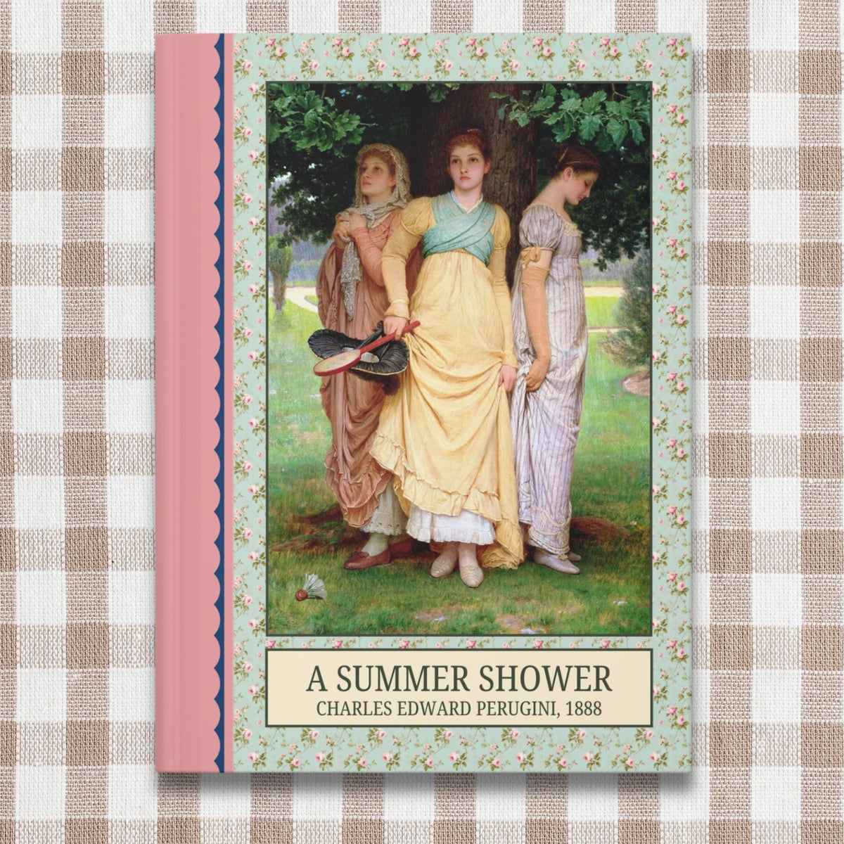 Charles Edward Perugini Art History Notebook A Summer Shower 19th Century European Art Victorian History Famous Paintings of Women Graphic Tee – Warm & Stylish · High-Quality Print