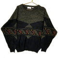 Vintage Grandpa Knit Sweater Size Large Tall Black Patterned 80s Graphic Tee – Cozy Vibes · Must-Have Style