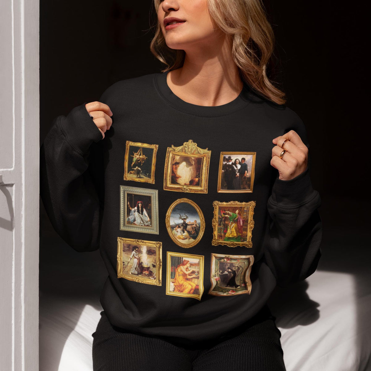 Witchy History Sweatshirt for Art Historian Social Studies Teacher Humanities Major Who Loves Spooky History Famous Paintings of Witches Sweatshirt – Premium Graphic · High-Quality Print