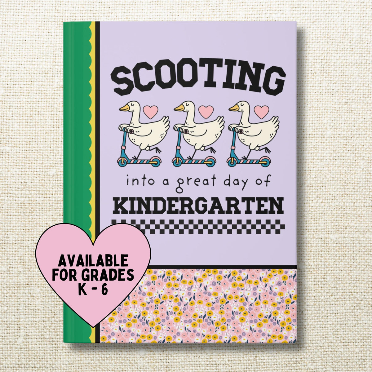 Elementary Teacher Appreciation Gift for Teacher Who Loves Silly Geese Funny Saying Animal Lover Notebook with Hearts Teaching Major Graphic Tee – Bold Style · High-Quality Print