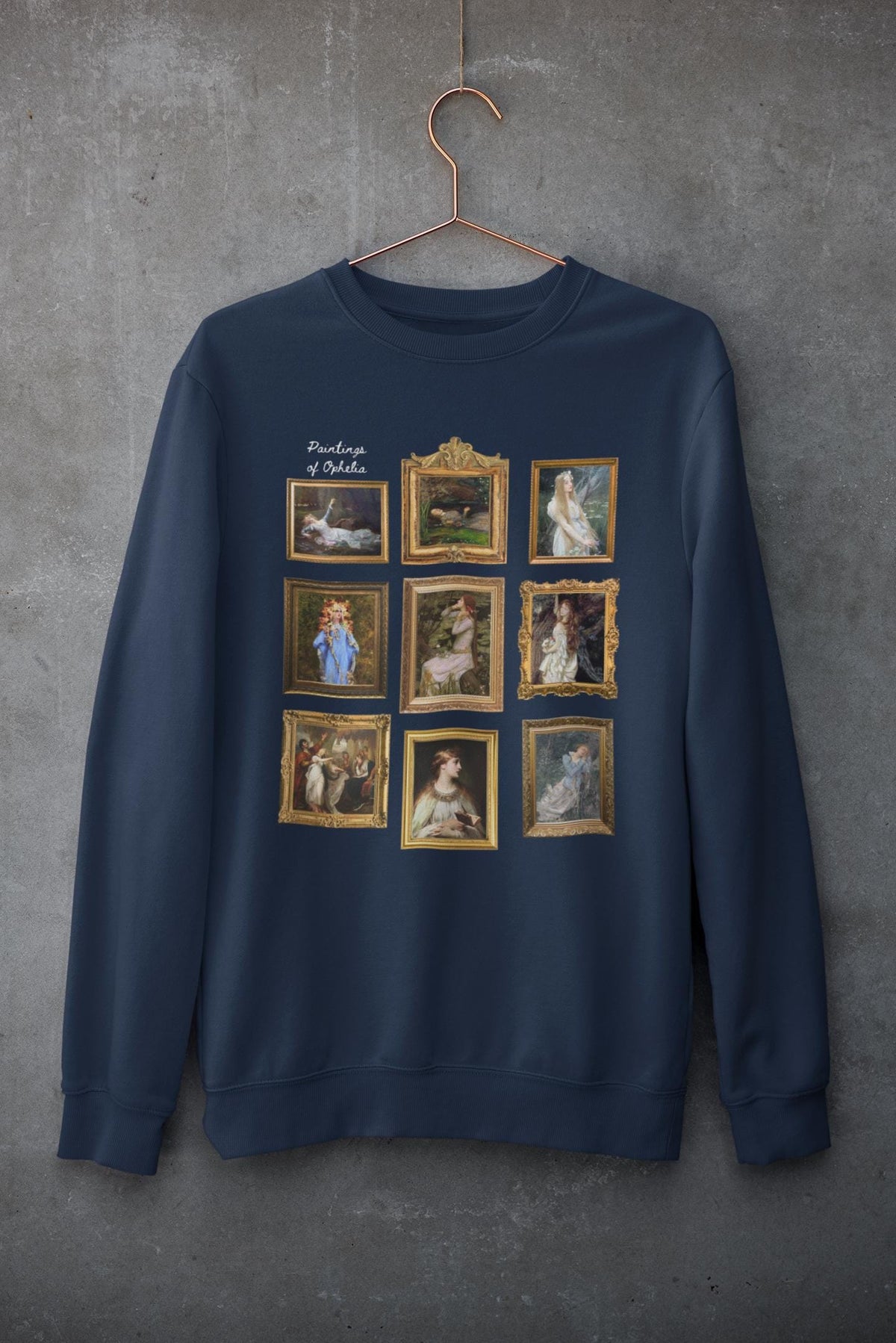 Ophelia William Shakespeare Sweatshirt Famous Paintings of Ophelia from Hamlet English Classic Literature Major Gift Librarian Bookworm Sweatshirt – Fan Favorite · Trending Graphic Apparel