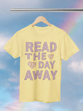 Book Lover Gift Idea Read the Day Away Tee Shirt with Hearts Cute Floral Aesthetic TShirt for Book Lover Romance Reader Librarian Gift Graphic Tee – Feel-Good Design · Top Pick For Any Outfit