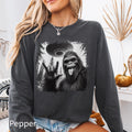 Bigfoot UFO Long Sleeve Shirt Funny Alien Encounter Tshirt Sasquatch Gift Cryptid Gift Cryptozoology Tee Paranormal Gift Graphic Tee – Soft Feel · Trending Graphic Apparel