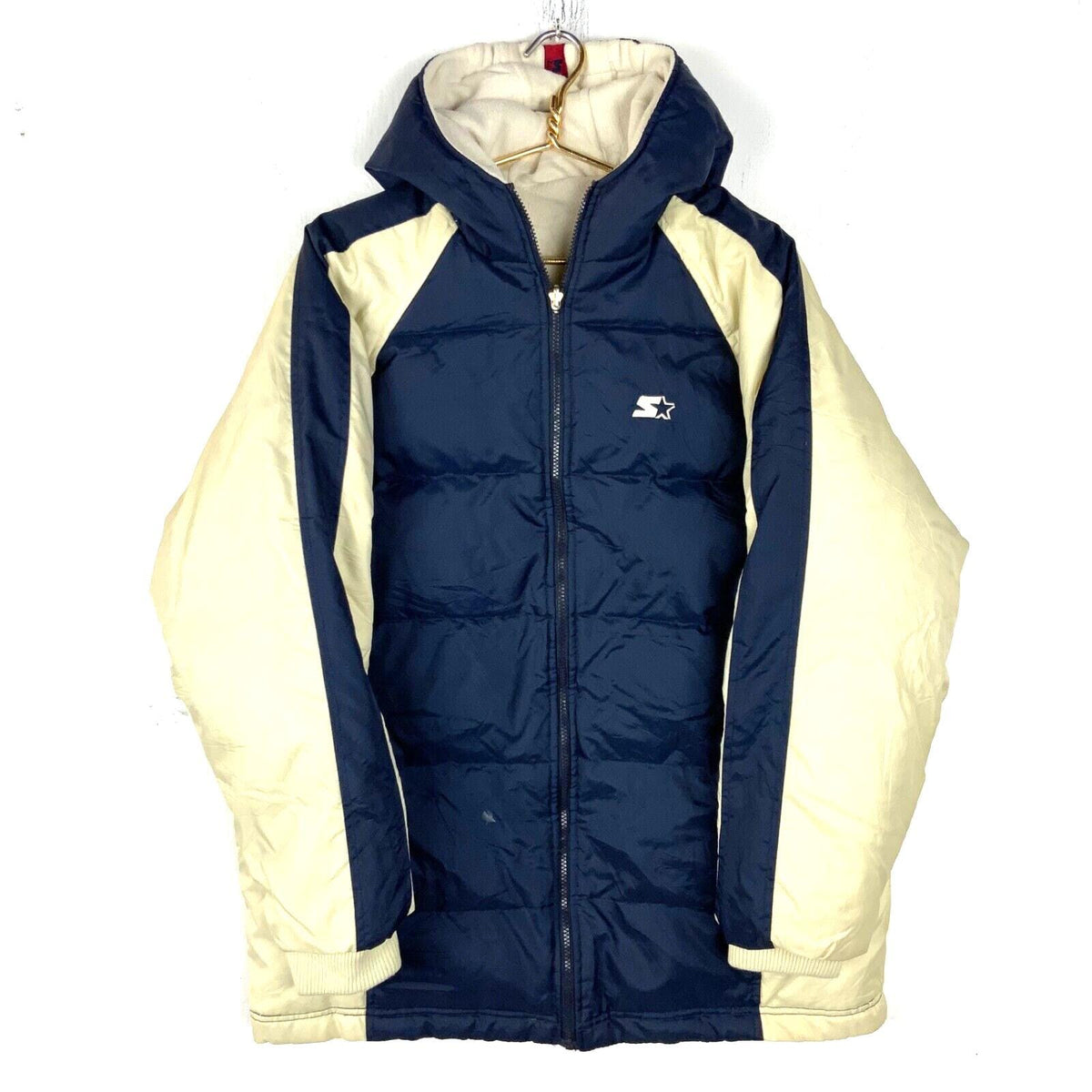 Vintage Starter Insulated Puffer Jacket Large Blue Fleece Lined Reversible 90s Graphic Tee – Easygoing Wear · Perfect For Daily Wear