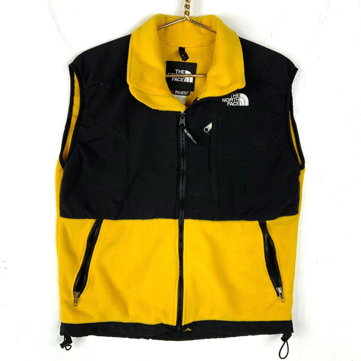 Vintage The North Face Denali Fleece Sweater Vest Womens Medium Yellow Full Zip Graphic Tee – Soft Feel · High-Quality Print