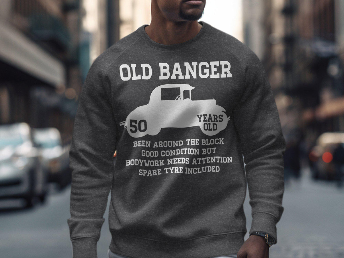 50th Birthday Old Banger T Shirt Gildan 5000 Sweatshirt Gildan 18000 Hoodie Born In 1975 50 Years Old Funny Vintage Car Hoodie – Fan Favorite · Must-Have Style