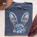 Floral Bunny Shirt Happy Easter Shirt Womens Coquette Bunny Shirt Cute Easter Gift Rabbit Lover Gift Easter Day Outfit Graphic Tee – Everyday Comfort · Great Gift For Fans