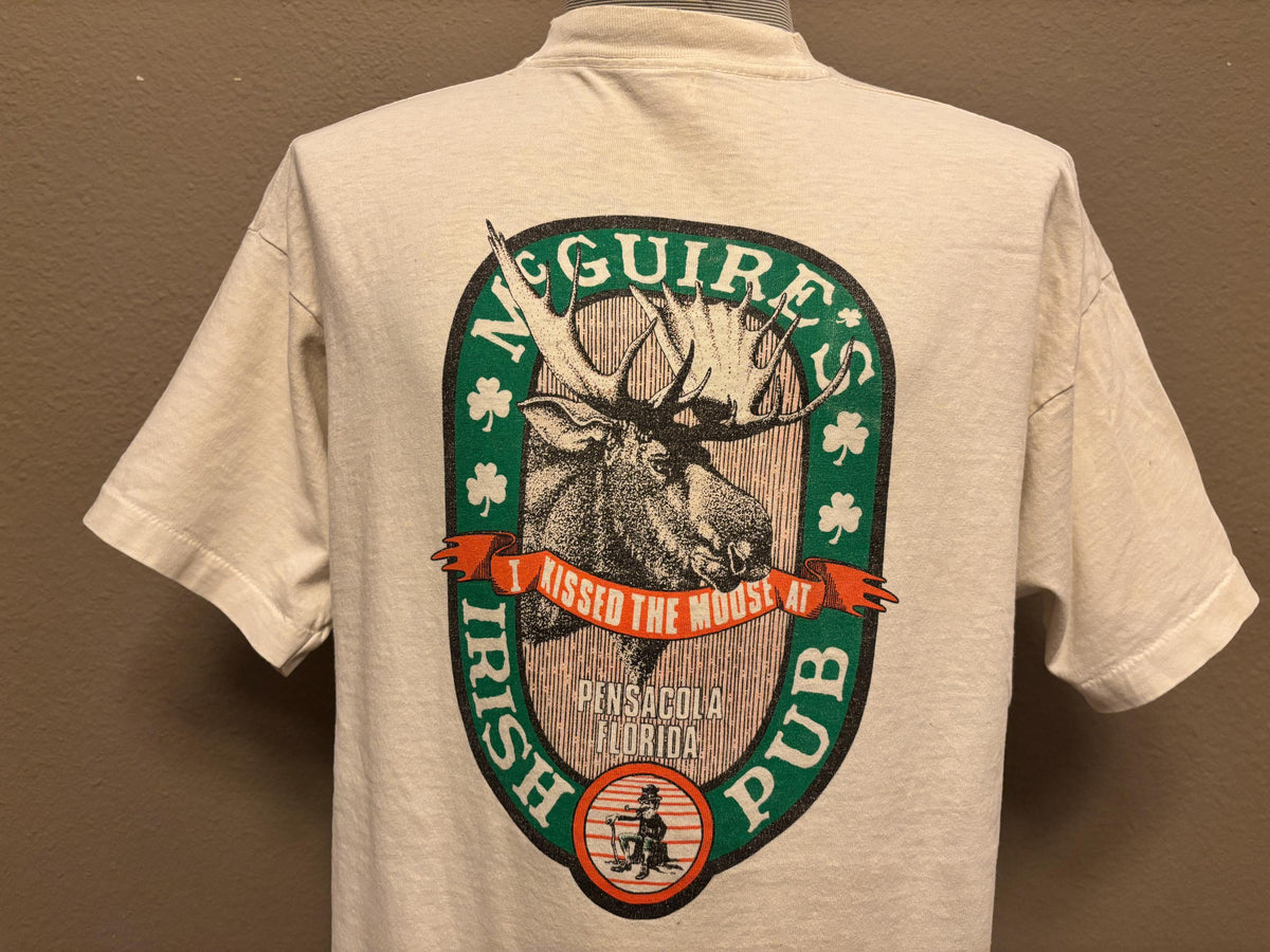 Vintage 9039s McGuires Irish Pub Pensacola Florida Moose Tshirt XL Graphic Tee – Premium Graphic · Great Gift For Fans