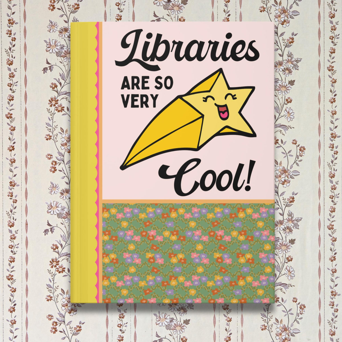 Cute Librarian Notebook Adorable Y2K Aesthetic Funny Library Floral Gift Bookworm Who Loves Pastel Colors Cute Bookish Reading Teacher Graphic Tee – Cozy Vibes · Trending Graphic Apparel