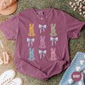 Coquette Bunny Easter Shirt Womens Easter TShirt Cute Chinoiserie Bunny Gift Happy Easter TShirt Lace Rabbit Lover Tee Graphic Tee – Bold Style · High-Quality Print