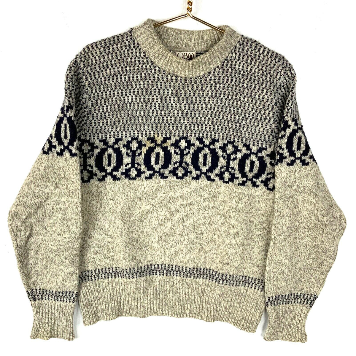 Vintage Lobo By Pendleton Knit Wool Sweater Womens Medium Beige Patterned 80s Graphic Tee – Everyday Comfort · Great Gift For Fans