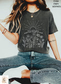 Grow in All Places Shirt Motivational Quote Tee Positive Energy Shirt Floral Graphic Tee Uplifting Shirt Mental Health Awareness Tee Graphic Tee – Warm & Stylish · Perfect For Daily Wear