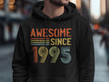 Awesome Since 1995 T Shirt Gildan 5000 Sweatshirt Gildan 18000 Hoodie Gildan 18500 30th Birthday Gift Born in 1995 30 Years Old Shirt Hoodie – Aesthetic Look · Top Pick For Any Outfit