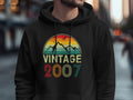 Vintage 2007 18th Birthday TShirt Retro Born In 2007 Shirt 18 Years Old Gift Hoodie Sweatshirt 18th Birthday Gift Ideas Hoodie – Premium Graphic · Perfect For Daily Wear